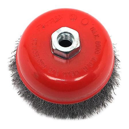 Crimped Cup Brush, 5 Inch x .014 Inch x 5/8 Inch-11 Arbor