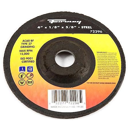 Flex Disc Grinding Steel 4 In X 1/8 In X 5/8 In Arbor Hole 60 Grit