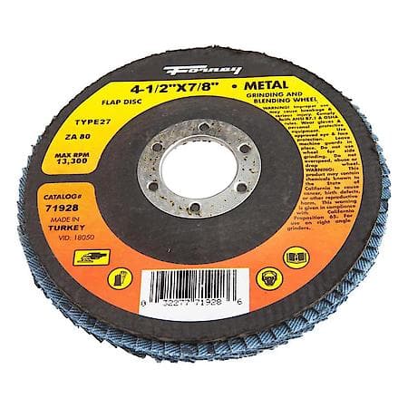 41/2Inx7/8 80 Grit Zirco F Disc