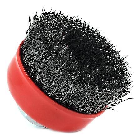 Wire Cup Brush 2-3/4 In X 5/8-11 Thread Crimped Coarse Wire
