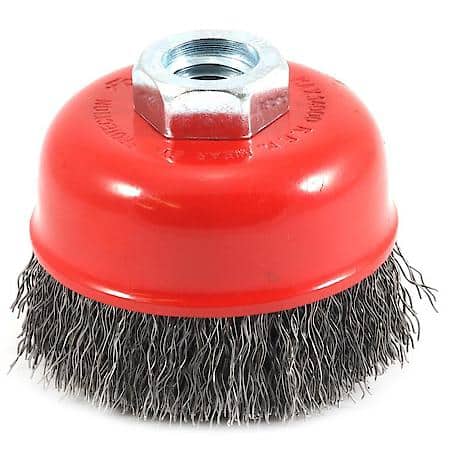 Wire Cup Brush 2-3/4 In X 5/8-11 Thread Crimped Coarse Wire