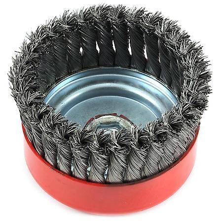 Wire Cup Brush Coarse Knot Wire 6 In X 5/8-11 Thread Arbor