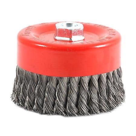 Wire Cup Brush Coarse Knot Wire 6 In X 5/8-11 Thread Arbor