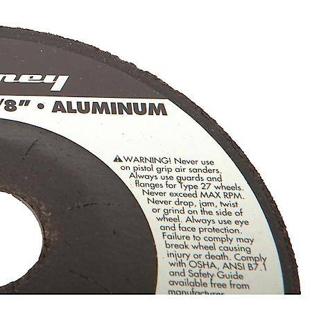 Cutting Wheel Aluminum 4- 1/2 In X .045 In X 7/8 In Arbor Hole Type 27
