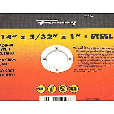 14X5/32X1In Chopsaw Blade 72345