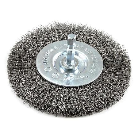 Wire Wheel Brush 4 In Fine Crimp Wire 1/4 In Hex Shank