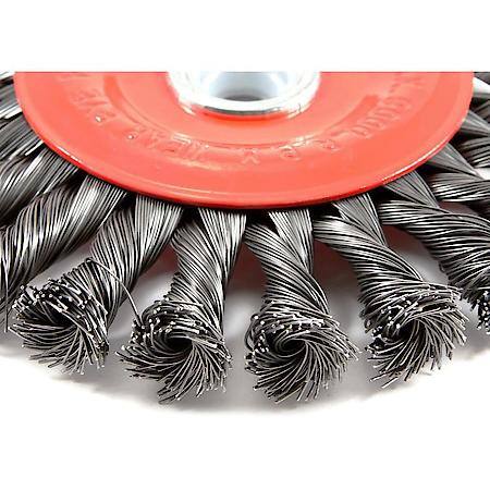 Wire Wheel Twist Knot Coarse Wire 6 In X 1/2-5/8 In Arbor Hole