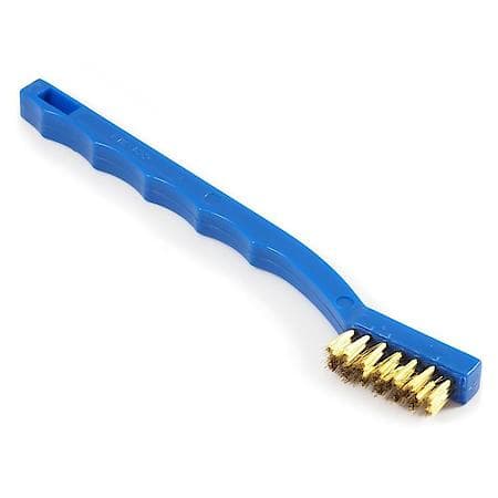 Cleaning Brush Brass Bristle With Plastic Handle 7-1/4 In Length