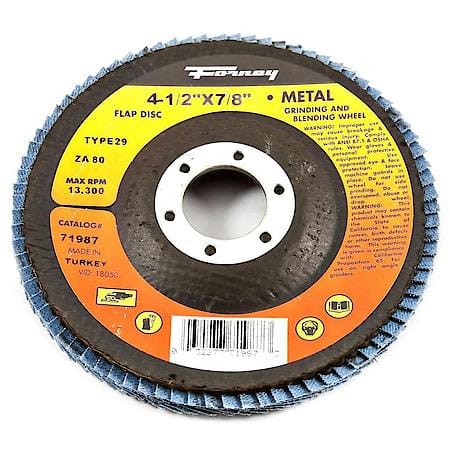 Flap Disc 4-1/2 In X 7/8 In Arbor Hole 80 Grit Type 29