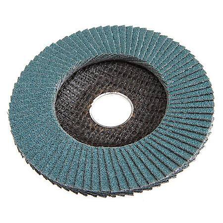 Flap Disc - Blue Zirconia - 60 Grit Type 27 - Depressed Center - 4-1/2in with 7/8in Arbor Mounting Hole - ZA59