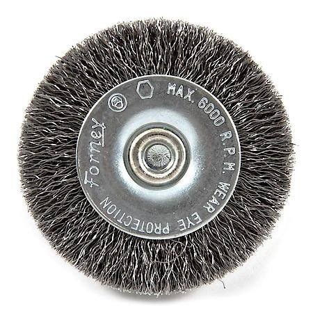 Wire Wheel Brush 2 In Fine Crimp Wire 1/4 Hex Shank