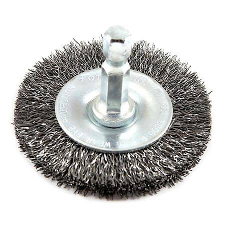 Wire Wheel Brush 2 In Fine Crimp Wire 1/4 Hex Shank