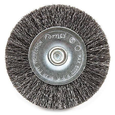 Wire Wheel Brush 2-1/2 In Fine Crimp Wire 1/4 In Hex Shank