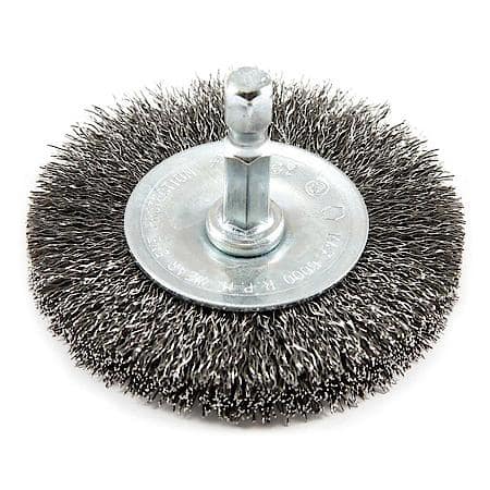 Wire Wheel Brush 2-1/2 In Fine Crimp Wire 1/4 In Hex Shank