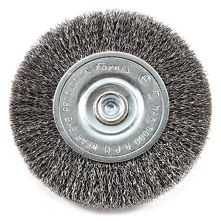 Wire Wheel Brush 3 In Fine Crimp Wire 1/4 In Hex Shank