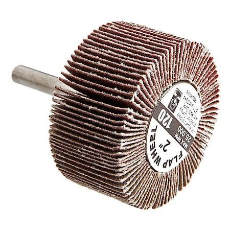 Flap Wheel 1/4 In Shank Mounted 2 In X 1 In 120 Grit