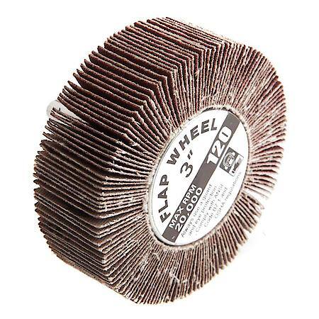 Flap Wheel 1/4 In Shank Mounted 3 In X 1 In 120 Grit