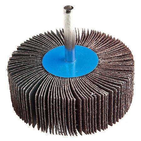 Flap Wheel 1/4 In Shank Mounted 3 In X 1 In 80 Grit