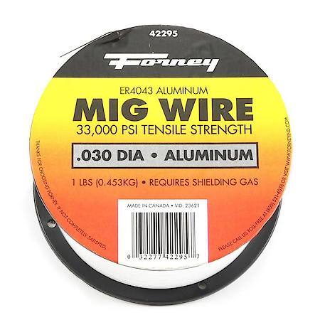 MIG Welding Wire, ER4043, .030 Inch x 1 lb., Aluminum