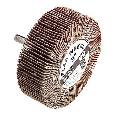 Flap Wheel 1/4 In Shank Mounted 3 In X 1 In 60 Grit
