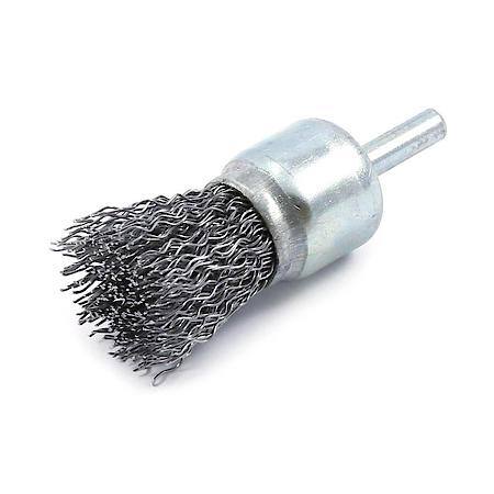Wire End Brush Coarse Crimped Wire 1 In Diameter 1/4 In Shank