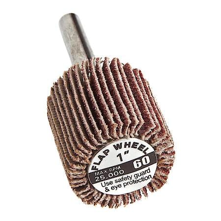 Flap Wheel 1/4 In Shank Mounted 1 In X 1 In 60 Grit