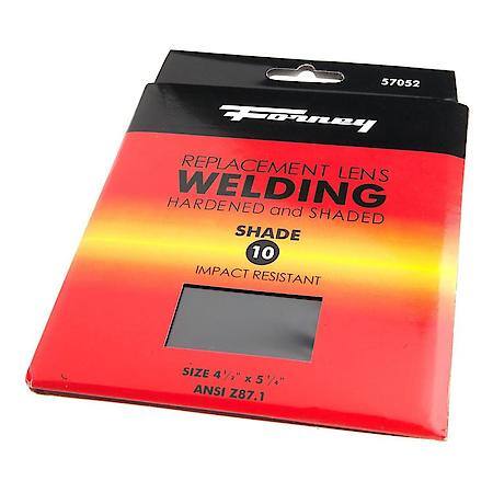 Welding Lens Shade #10 (Hardened) 4-1/2 In X 5-1/4 In
