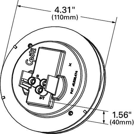 4" Single And Dual System LED Backup Light, Female Pin