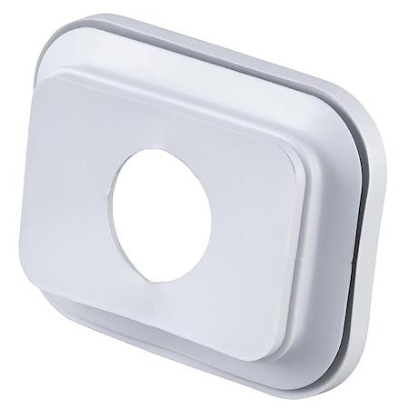 Grommet for Small Rectangular Light, PVC, White
