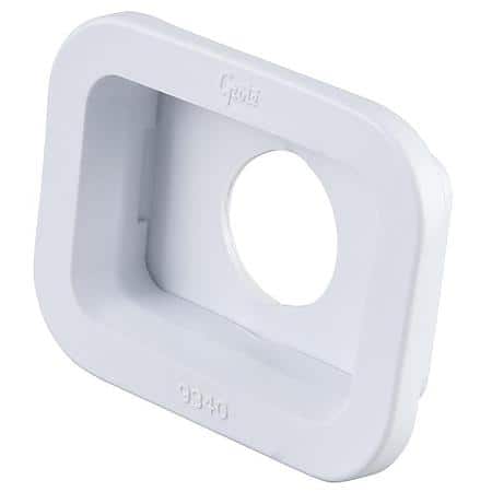 Grommet for Small Rectangular Light, PVC, White