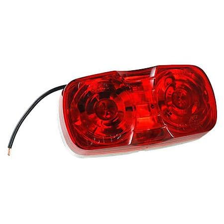 Two Bulb Square Corner Clearance Marker Lights, Die Cast