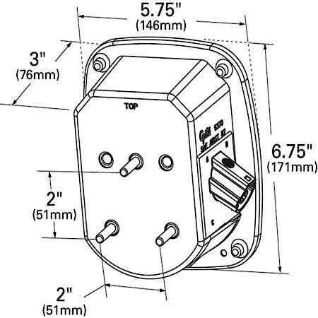Ford ® Stop Tail Turn Box Light, RH with License Window, Red