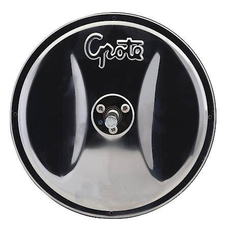 Round Convex Mirror with Center Mount Ball Stud - 8", Stainless Steel