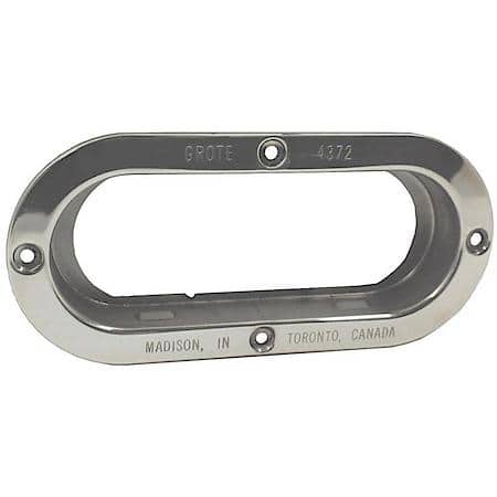 Theft-Resistant Mounting Flange For 6" Oval Lights, Steel
