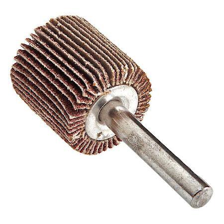 Flap Wheel, Shank Mounted, 1 In X 1 In, 80 Grit