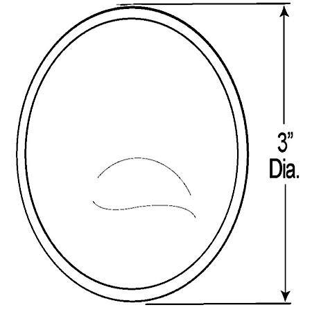 Stick-On Convex Mirror, 3" Round