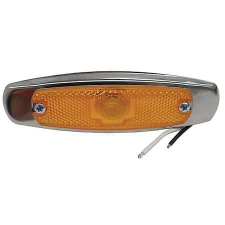 Low-Profile Clearance Marker Light, Built-in Reflector, with Bezel
