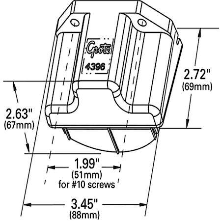 License Light Mounting Bracket, Gray