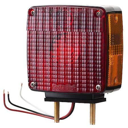 Two-Stud Light with Pigtail, RH, Red/Yellow