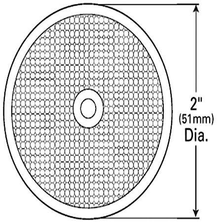 Sealed Center-Mount Reflector, 2" Red