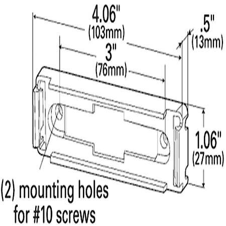 Mounting Bracket For Large Rectangular Lights, Gray