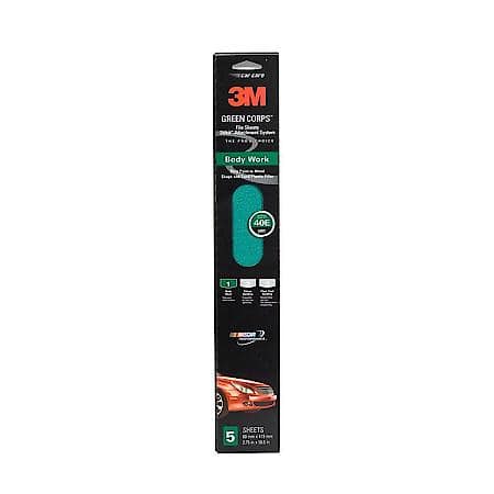 Green Corps File Sheets, 2-3/4" x 16-1/2", 40 Grit