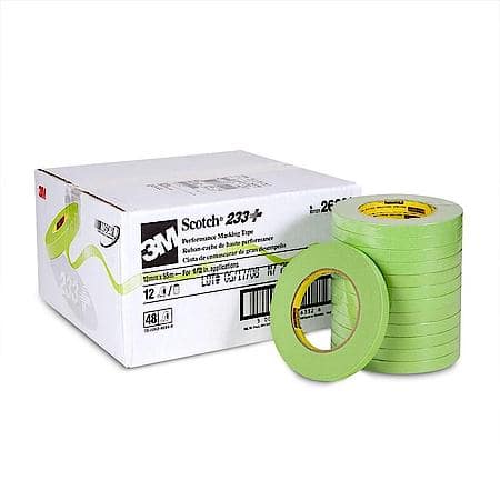 Scotch Performance Masking Tape 233+, 26332, 12 mm x 55 m (Sold by each)