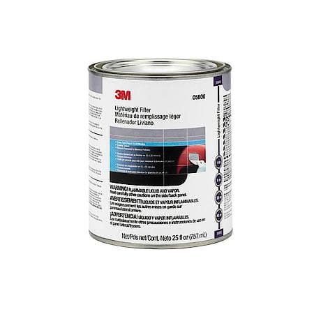3M Lightweight Body Filler, 05800, 1 Quart (US), 6 per case