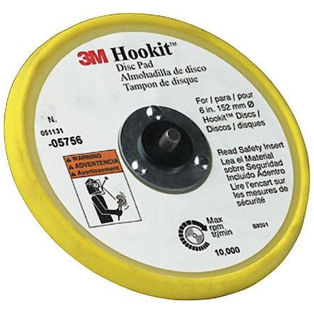 3M Hookit Low Profile Disc Pad, 05756, 6 Inch, 10 per case