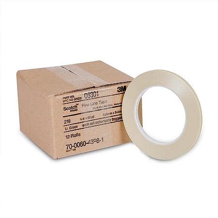 Scotch® Fine Line Tape 218 Green, 1/4 in x 60 yd 5.0 mil