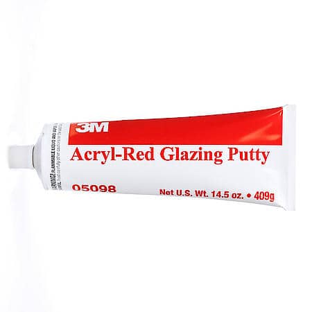 3M Acryl-Red Glazing Putty, 05098, 14.5 oz tube, 12 per case