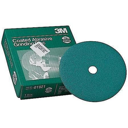 3M Green Corps Fibre Disc, 01921, 7 inx7/8 in, 50, 20 dscs pr bx, 5 bxs pr cs (Sold by each)
