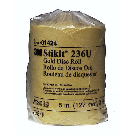 3M Stikit Gold Disc Roll, 01439, 6 in, P180A (Sold by each)