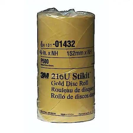 3M Stikit Gold Disc Roll, 01432, 6 in, P500A, 175 discs per roll (Sold by each)